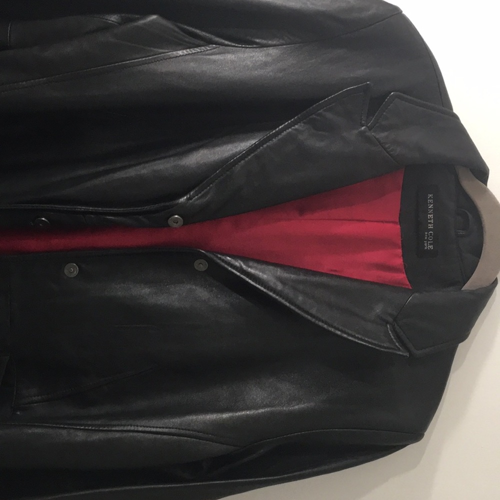 very soft leather Kenneth cole trench coat
